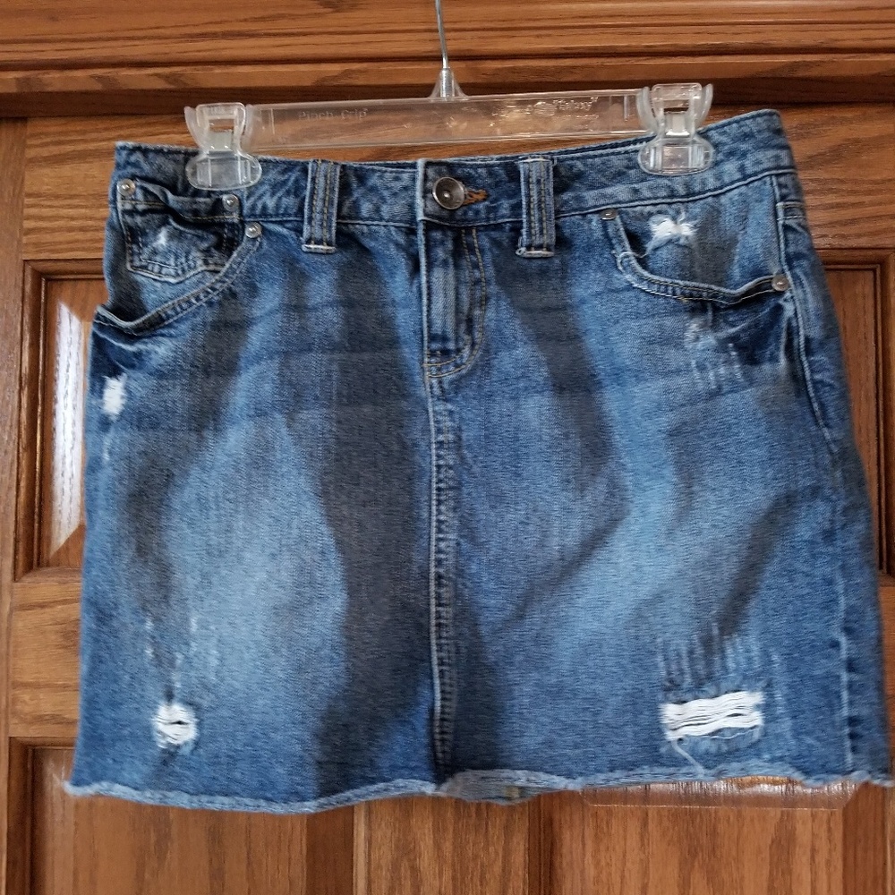 Apt. 9 Distressed Denim Skirt